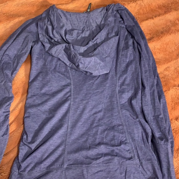 Sansara Yoga Athletic Top long sleeves SZ XL Mauve w/hood - Picture 6 of 6